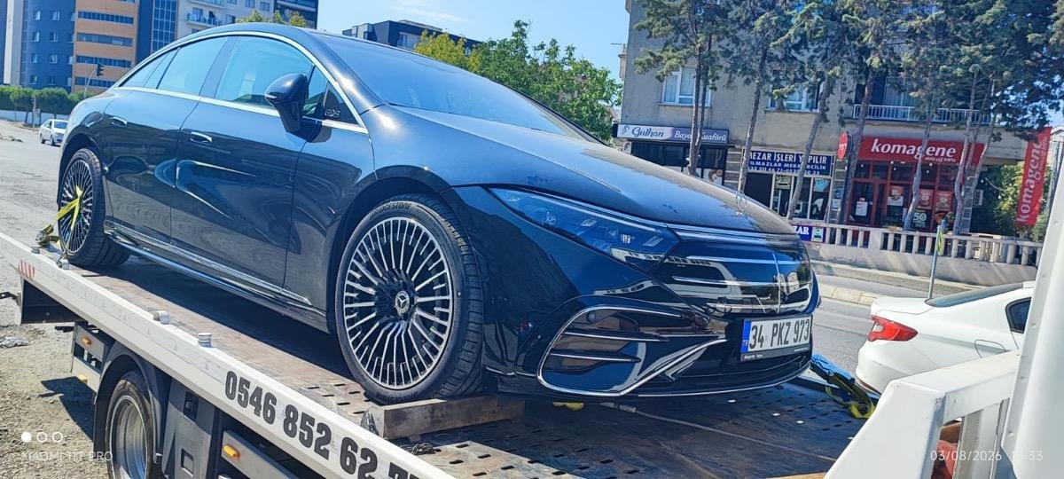 Çorlu lüks araç taşıma - Mercedes EQS platformlu çekici ile güvenli taşıma