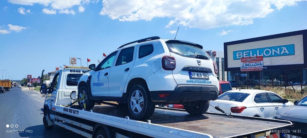 Çorlu SUV çekici hizmeti - Dacia Duster platformlu çekici ile taşıma